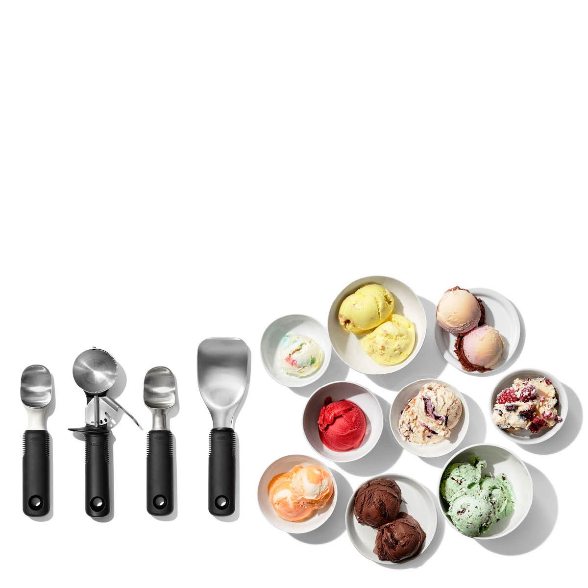 Oxo Isskje m/utkaster 22 cm svart/stål