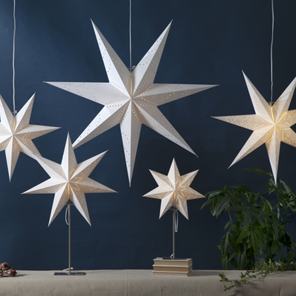 Star Trading Sensy Pappersstjärna 54 cm Vit