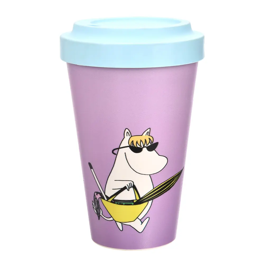 Mummi reisekopp 45 cl Snorkfrøken nyter på stranden lilla