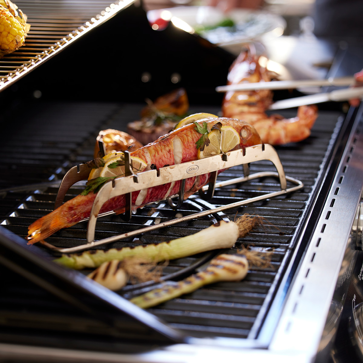 Rösle Fiskestativ 30x6,5x8,5 cm 18/10 stål