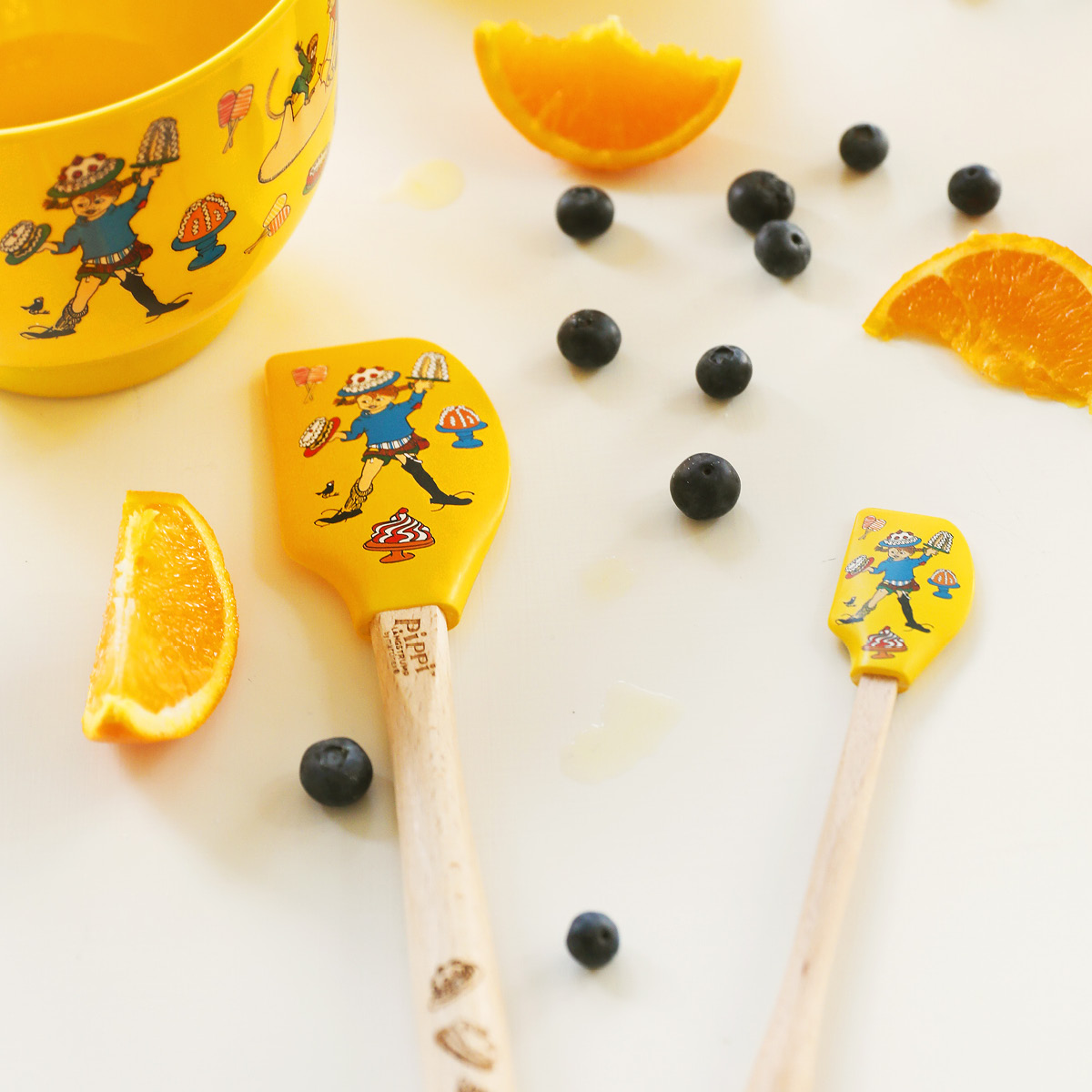 Moomin Pippi baker slikkepott 21 cm gul