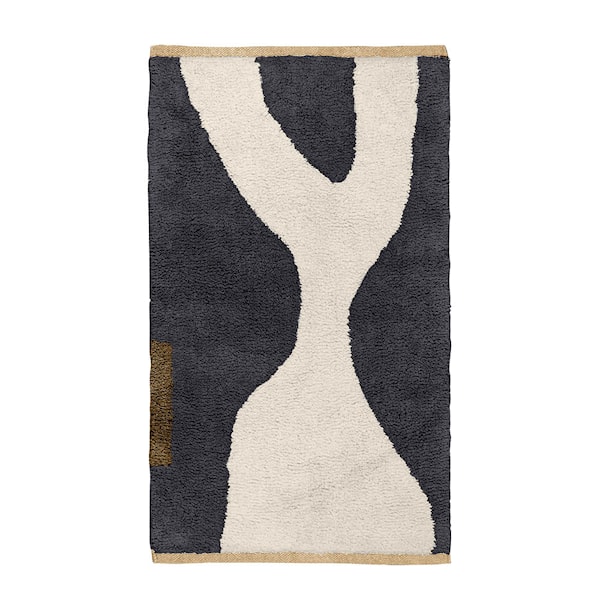 Figura golvmatta 80x50 cm mörkgrå