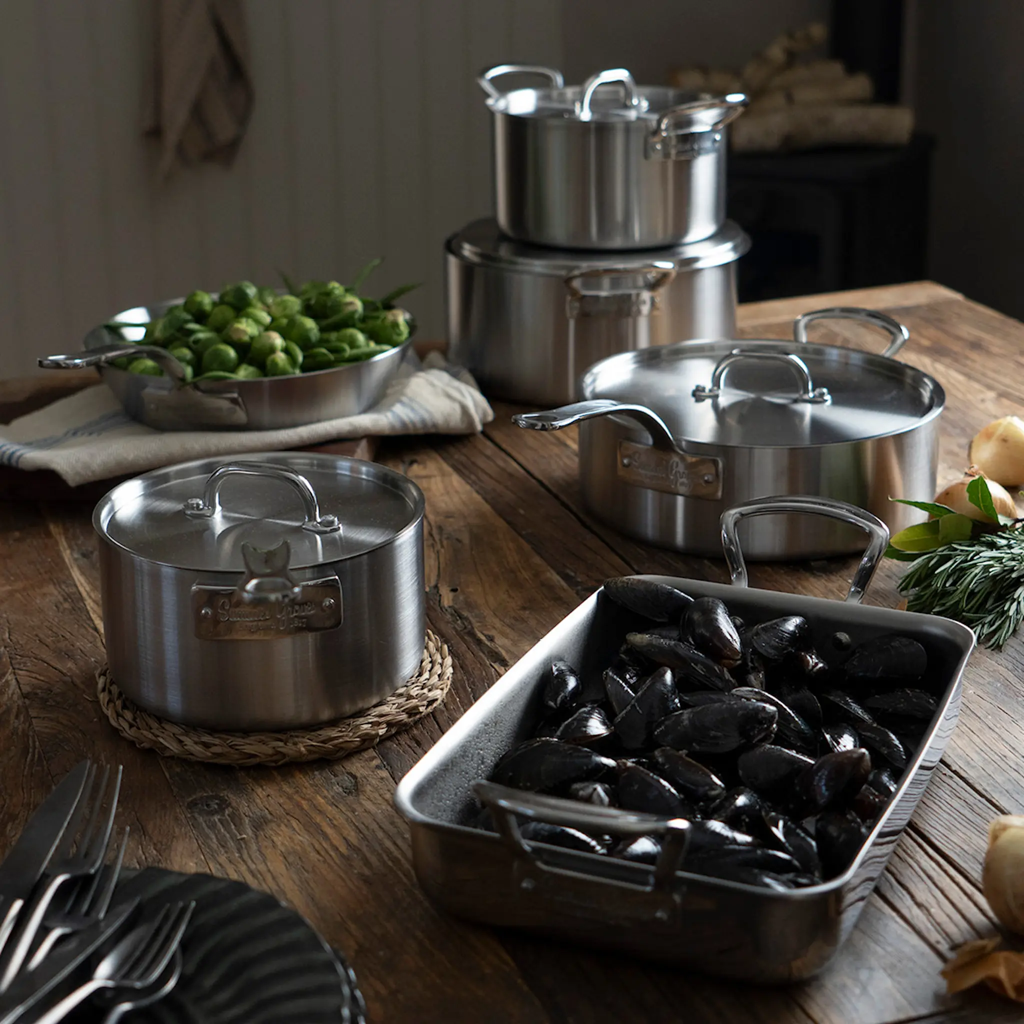 Samuel Groves Gryte med lokk 2L rustfritt stål