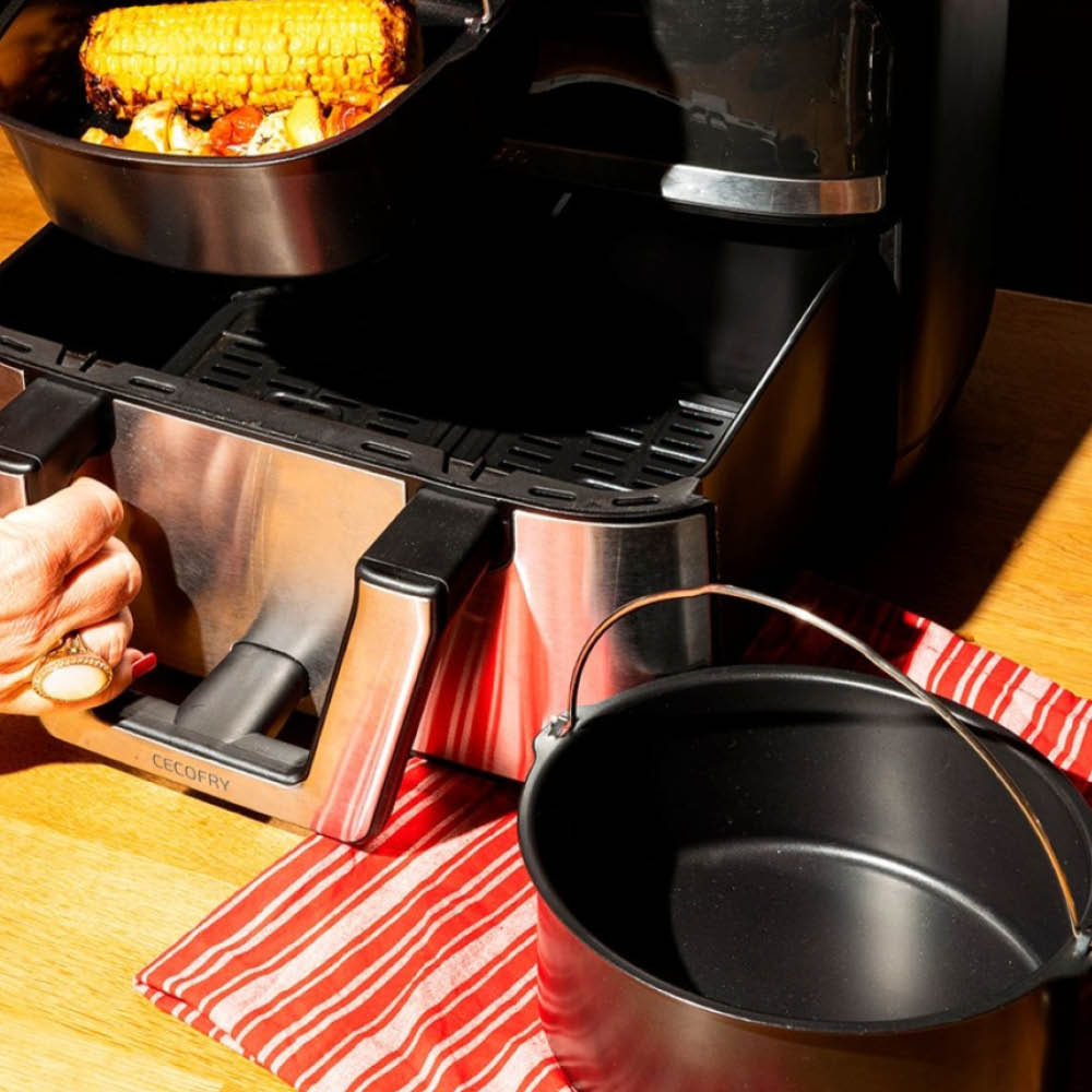 Pyrex Airfryer ildfast form 20 cm svart