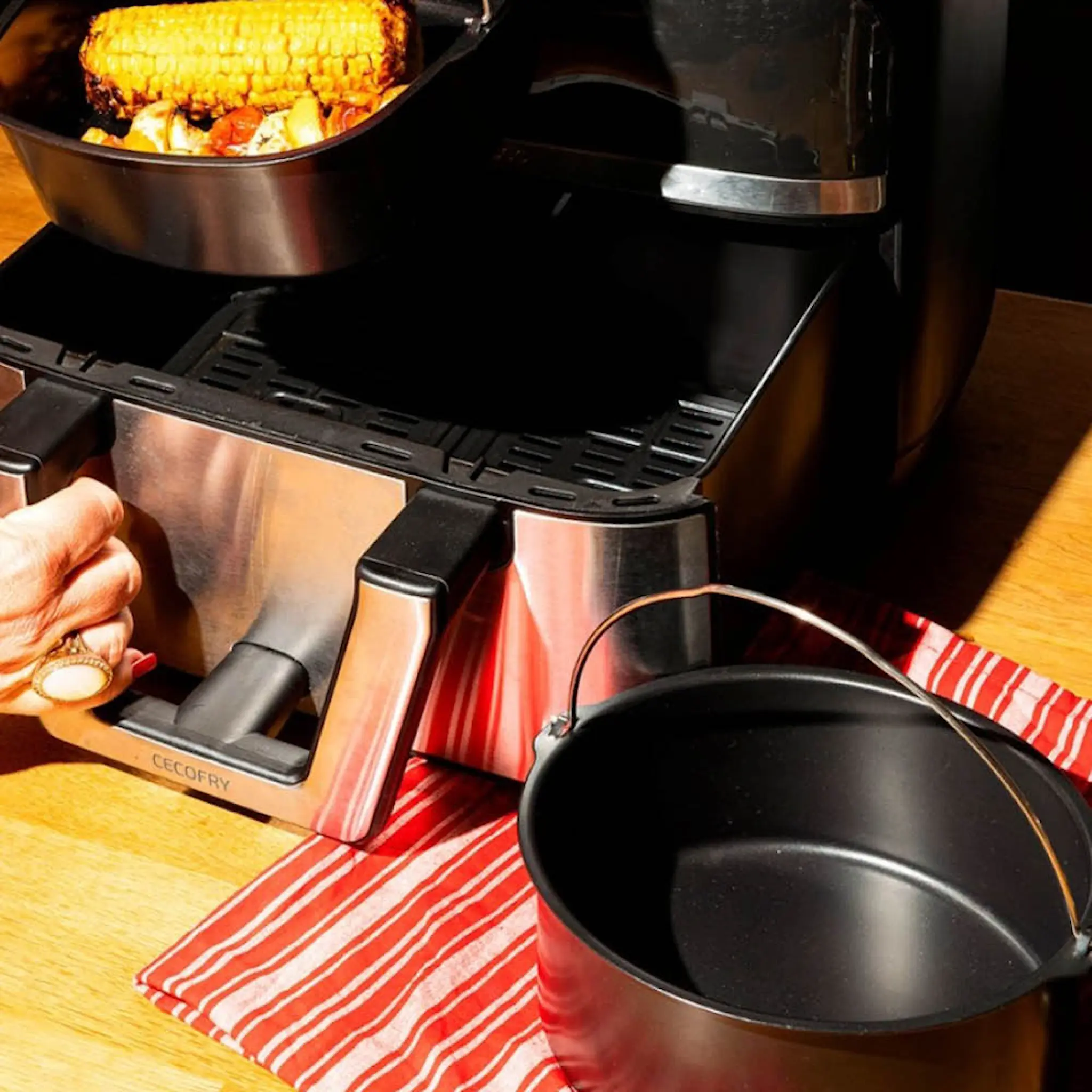 Pyrex Airfryer ildfast form 20 cm svart