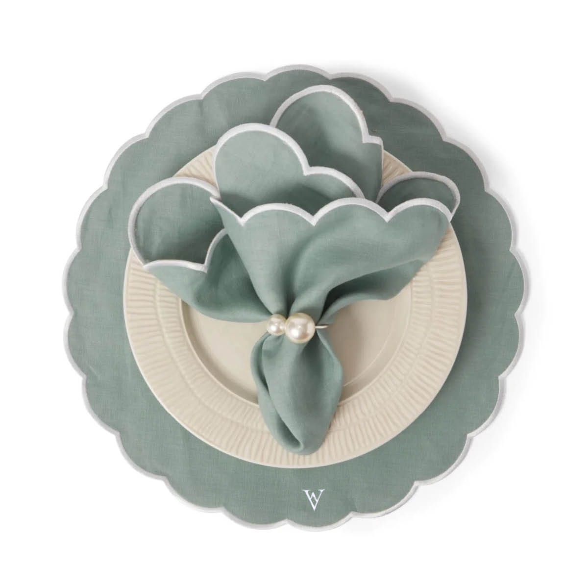Von Norten Grace Scallop Pöytätabletti 42 cm 2 kpl Florence