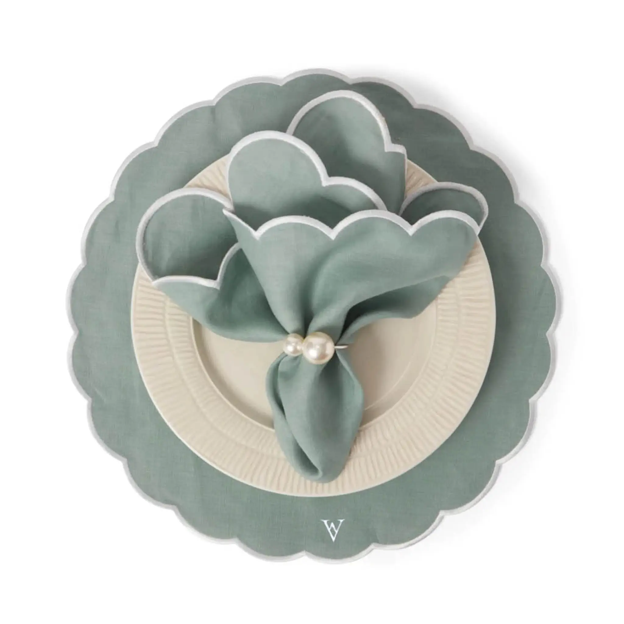 Von Norten Grace Scallop Pöytätabletti 42 cm 2 kpl Florence