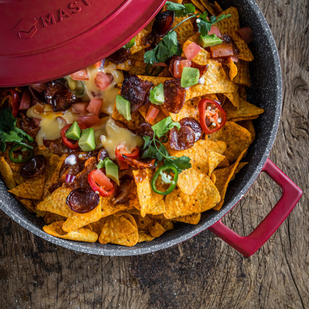 MasterClass Cast Aluminium Matala Pata 4 L Punainen