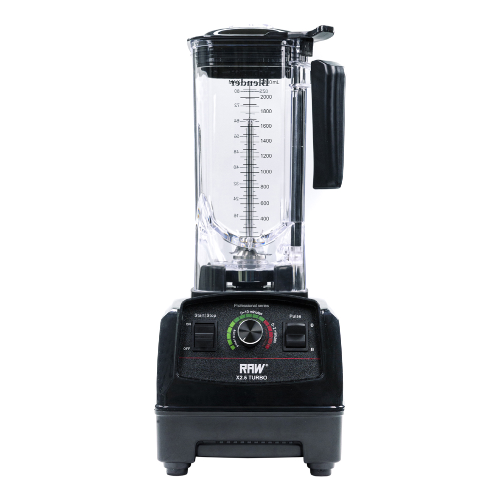 RAW - High Speed Tehosekoitin X 2,5 Turbo 1800 W Musta