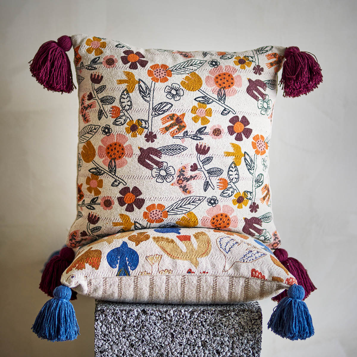Bloomingville Vivielle pute 45x45 cm flerfarget