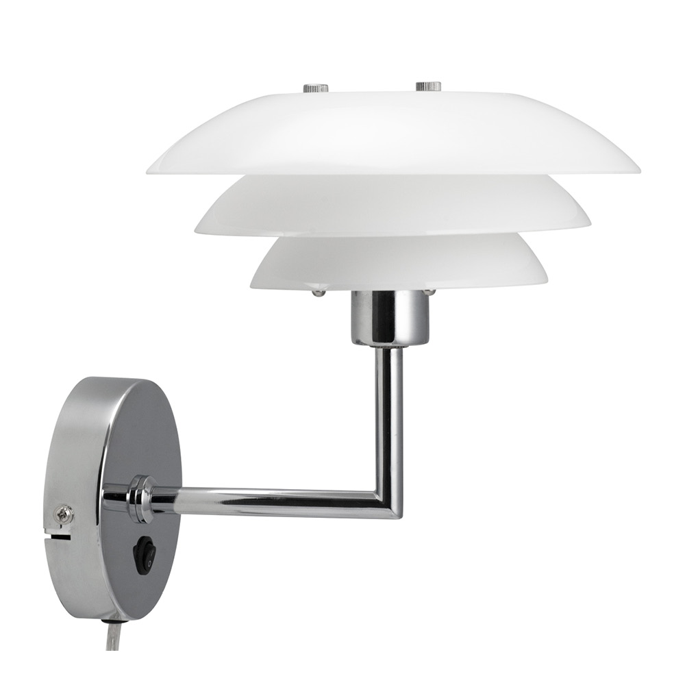 Dyberg Larsen - DL20 Seinävalaisin 20 cm Opaali/Kromi