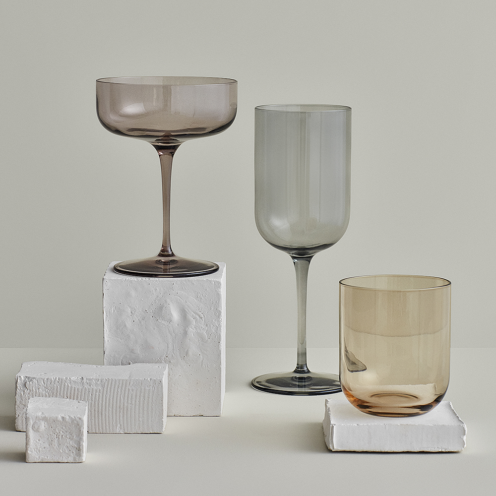 Blomus Fuum Punaviinilasi 22 cm 4 kpl Smoke