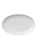 White Fluted Fat 23,5 cm ovalt