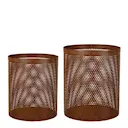 Lykta rund 2-pack 30+25 cm rost