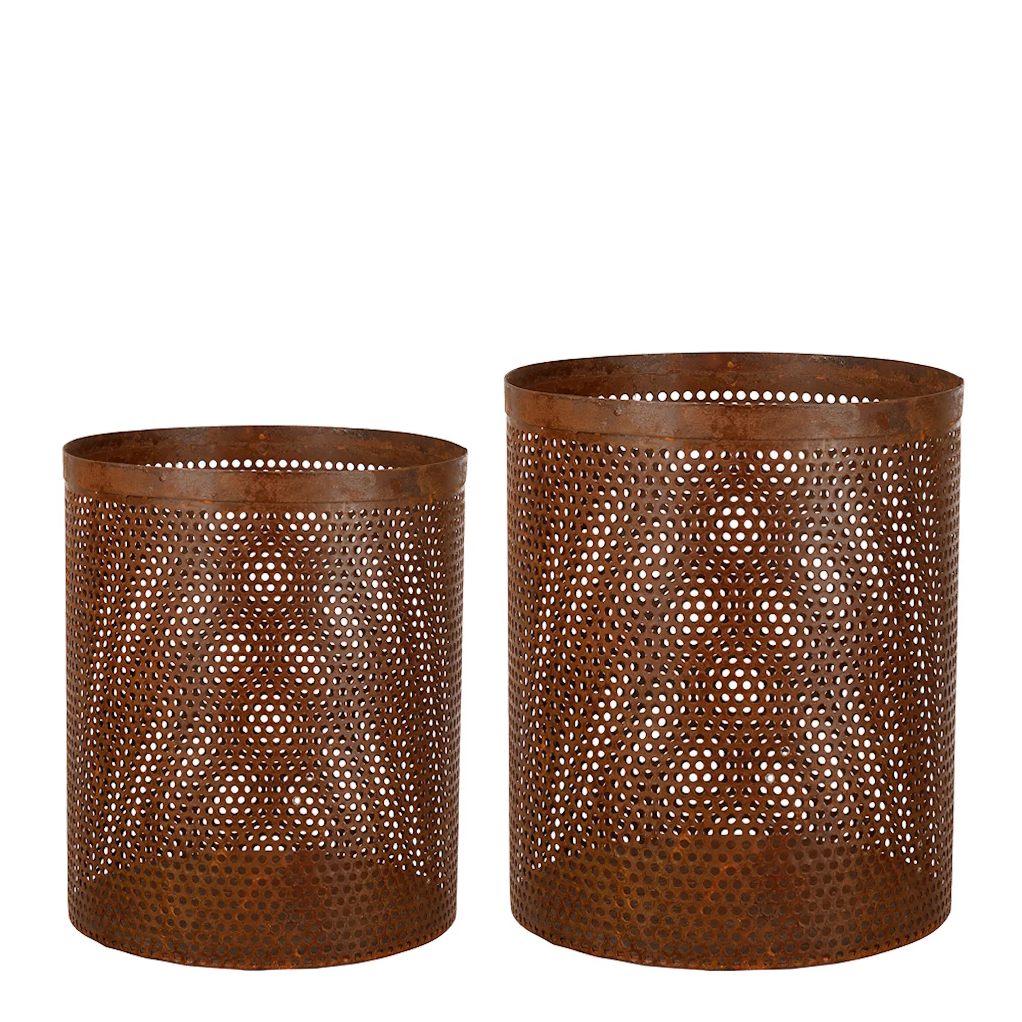 GUS Design Lykta rund 2-pack 30+25 cm rost