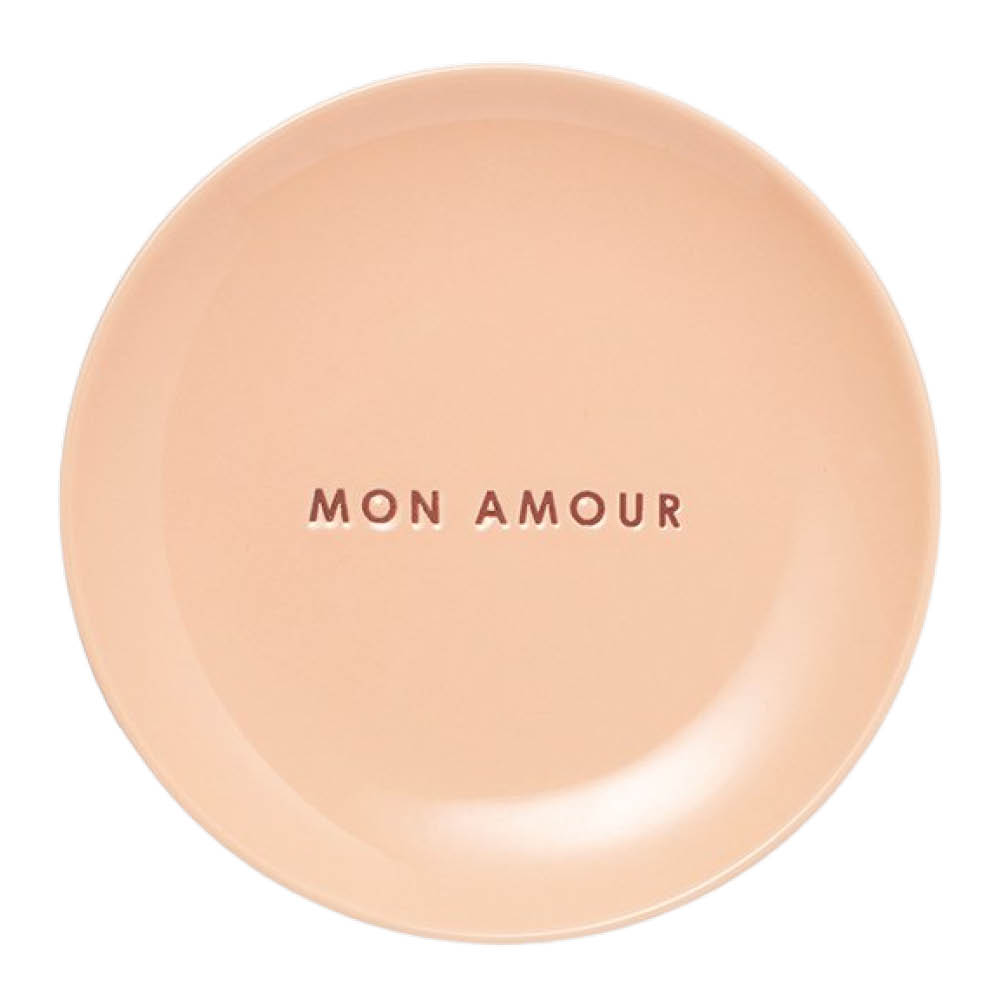 Vondels - Lautanen Mon Amour Ø16 cm Lohenpunainen