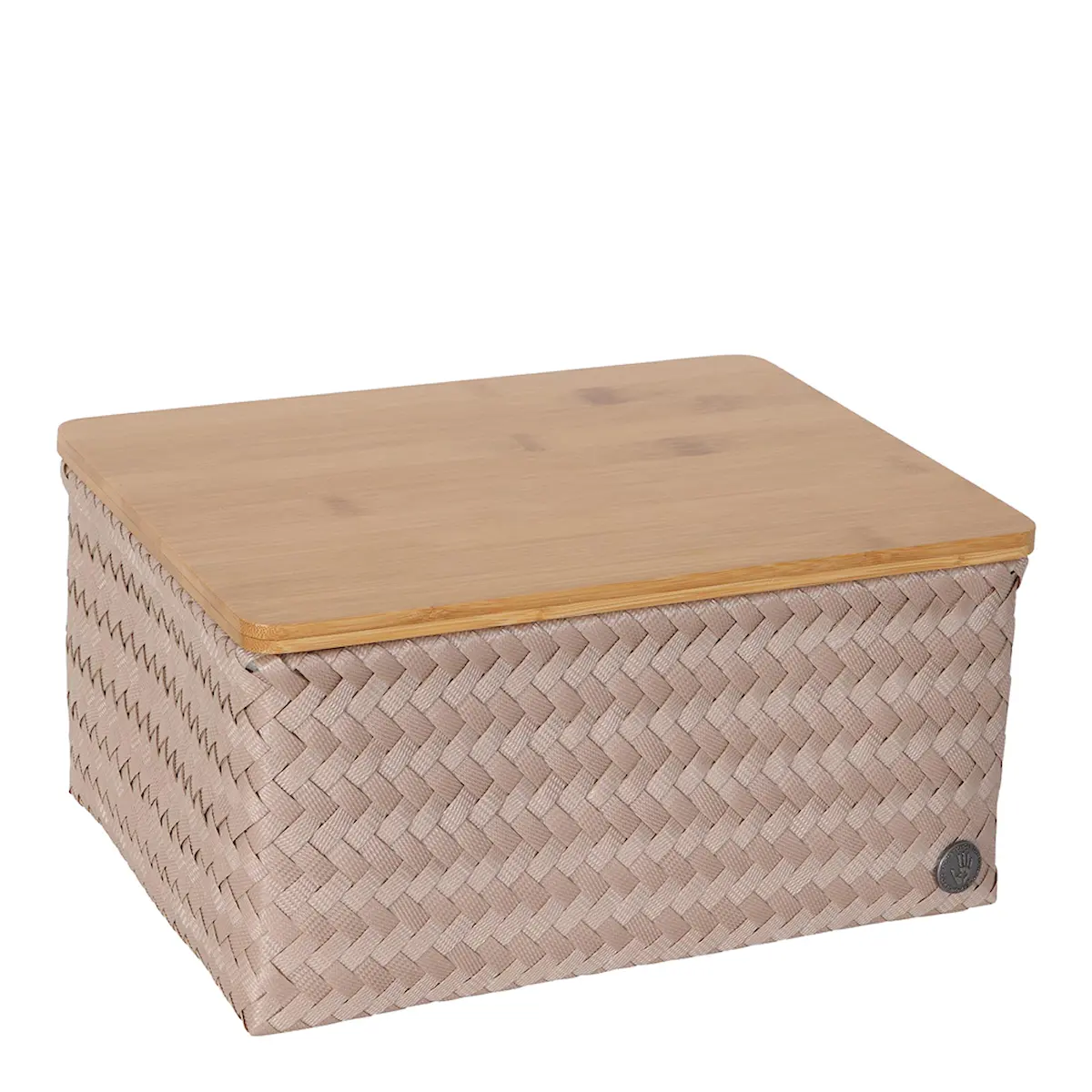 Handed By Top Fit stor förvaringskorg med lock 31x23x15 cm caffè latte