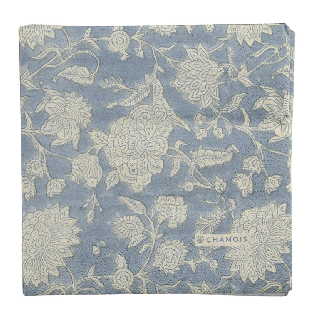 Chamois Indian Rose servett 33x33 cm 50-pack dusty blue