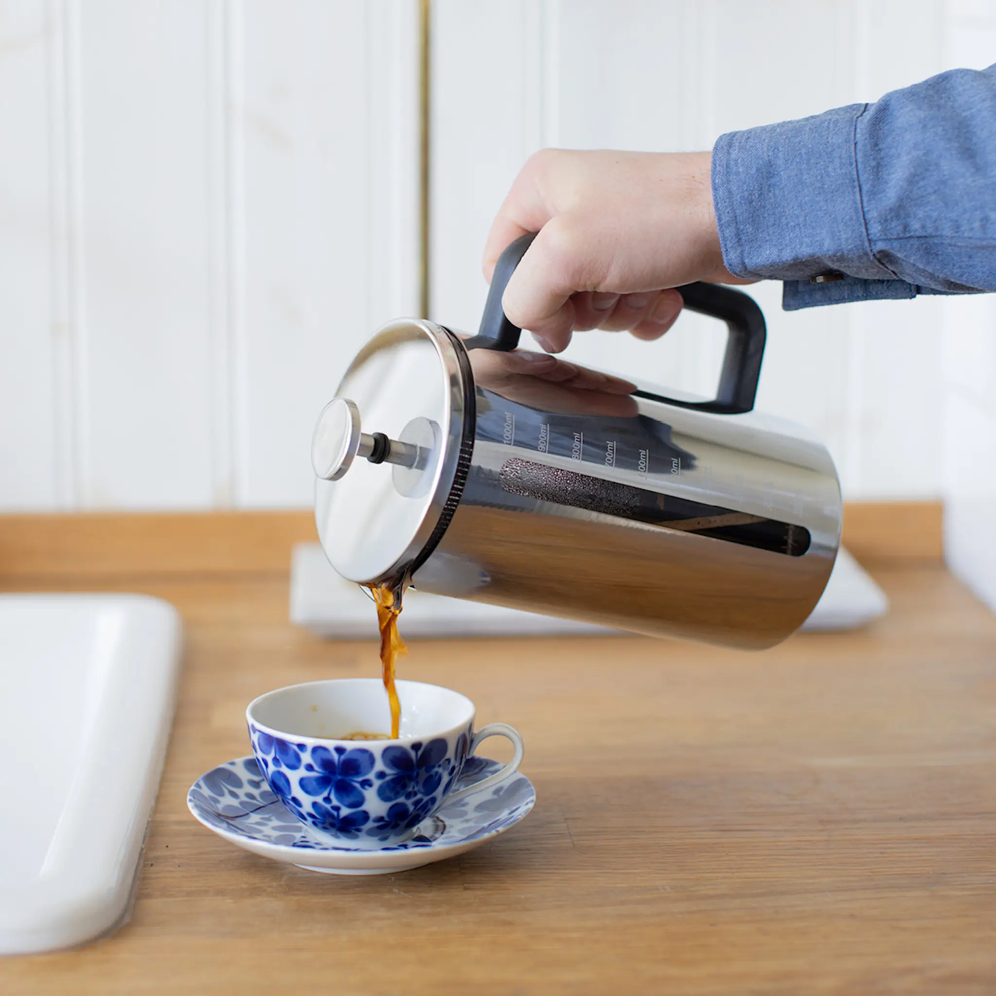 Dorre Presskanne 1L rustfritt stål hover