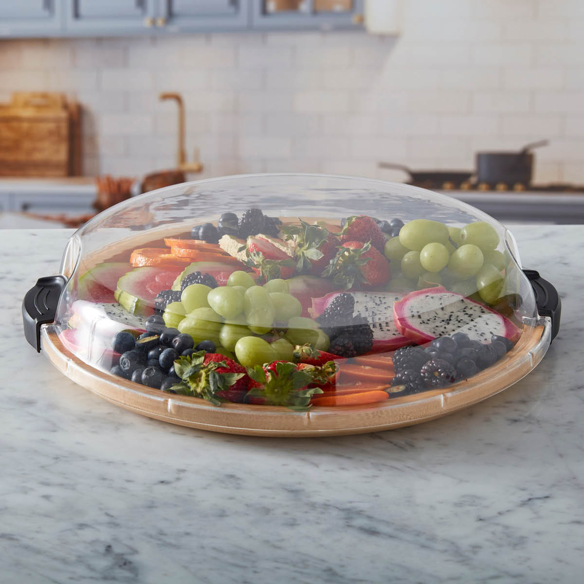 Farberware Build-a-Board Tarjoiluastia kannella 35,5 cm Kirkas/Bambu