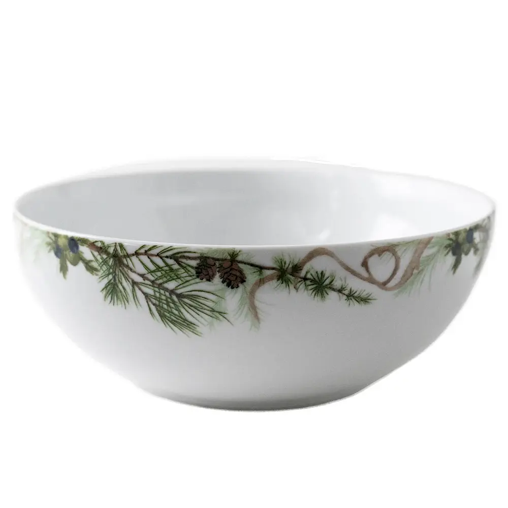 Nostalgi Kulho 23 cm Valkoinen/Vihreä