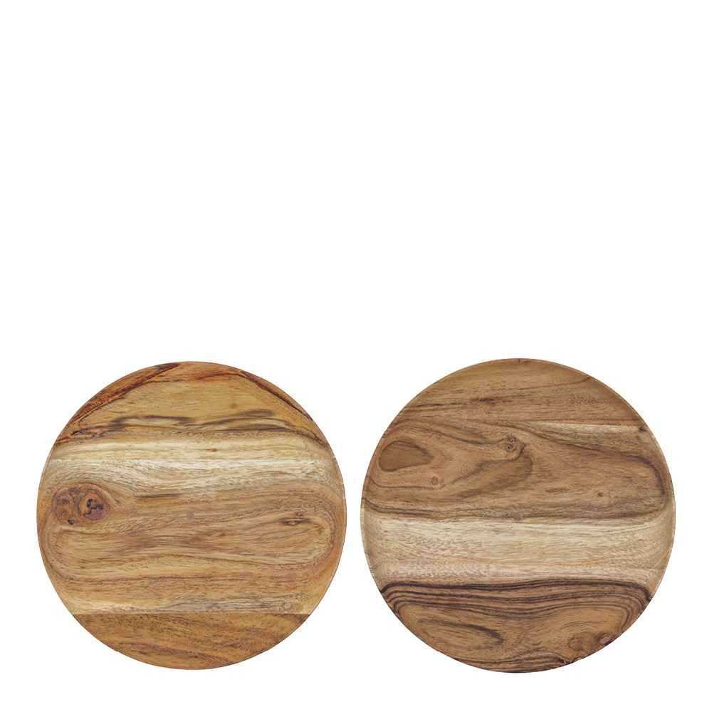 House Doctor - Wood Tarjotin 17,5 cm 2 kpl Puu