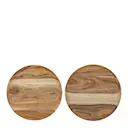 Wood bricka / fat 17,5 cm 2-pack natur