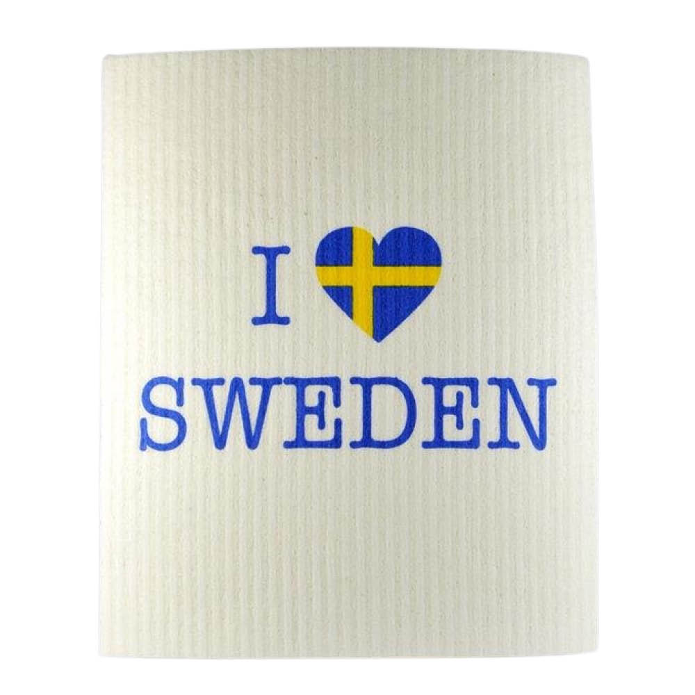 Mellow Design - Tiskirätti 17x20 cm I love Sweden