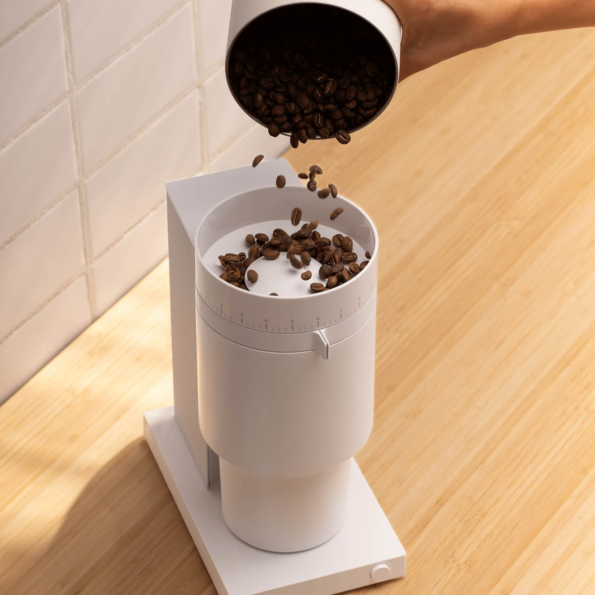 Fellow Opus Kaffekvarn Matt Vit