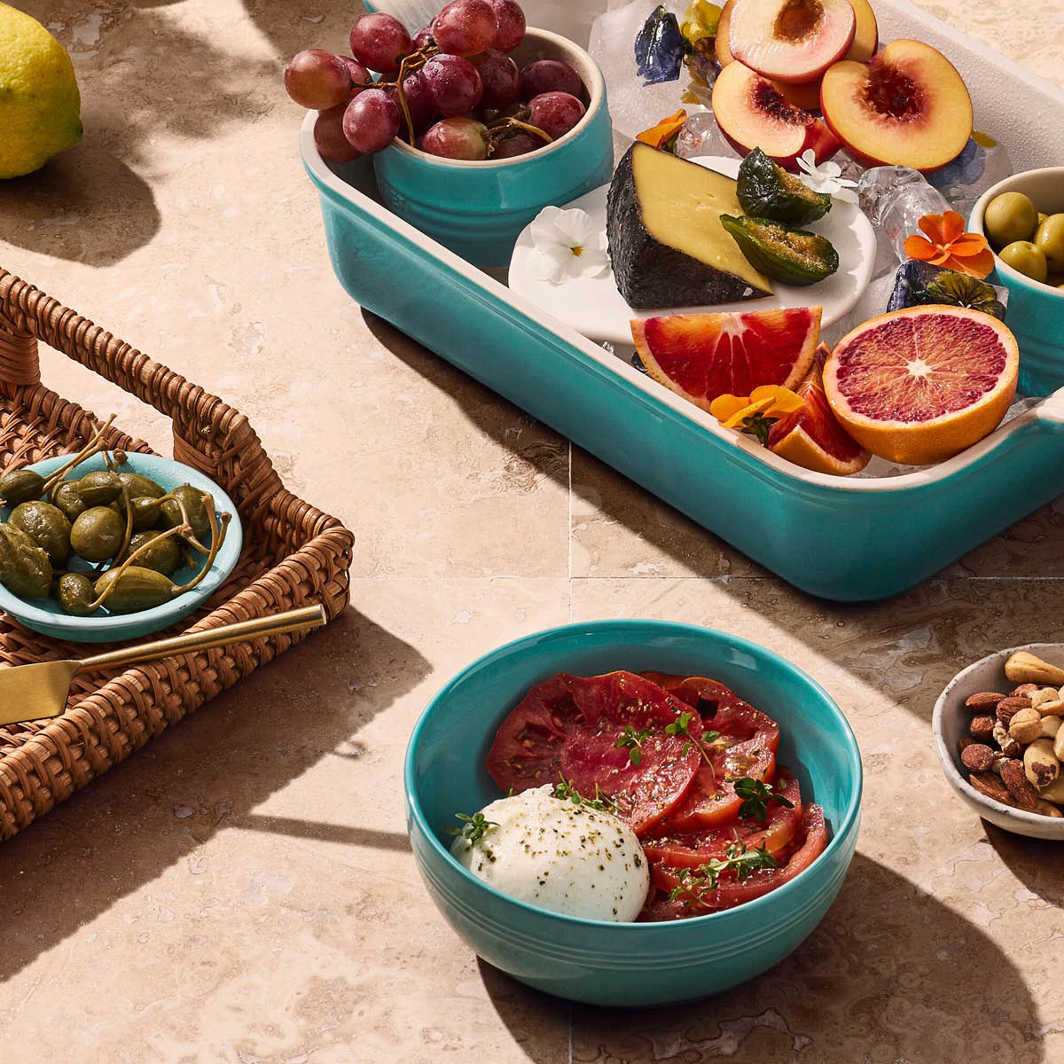 Le Creuset Signature serveringsskål 24 cm 2,2 L Bleu Riviera