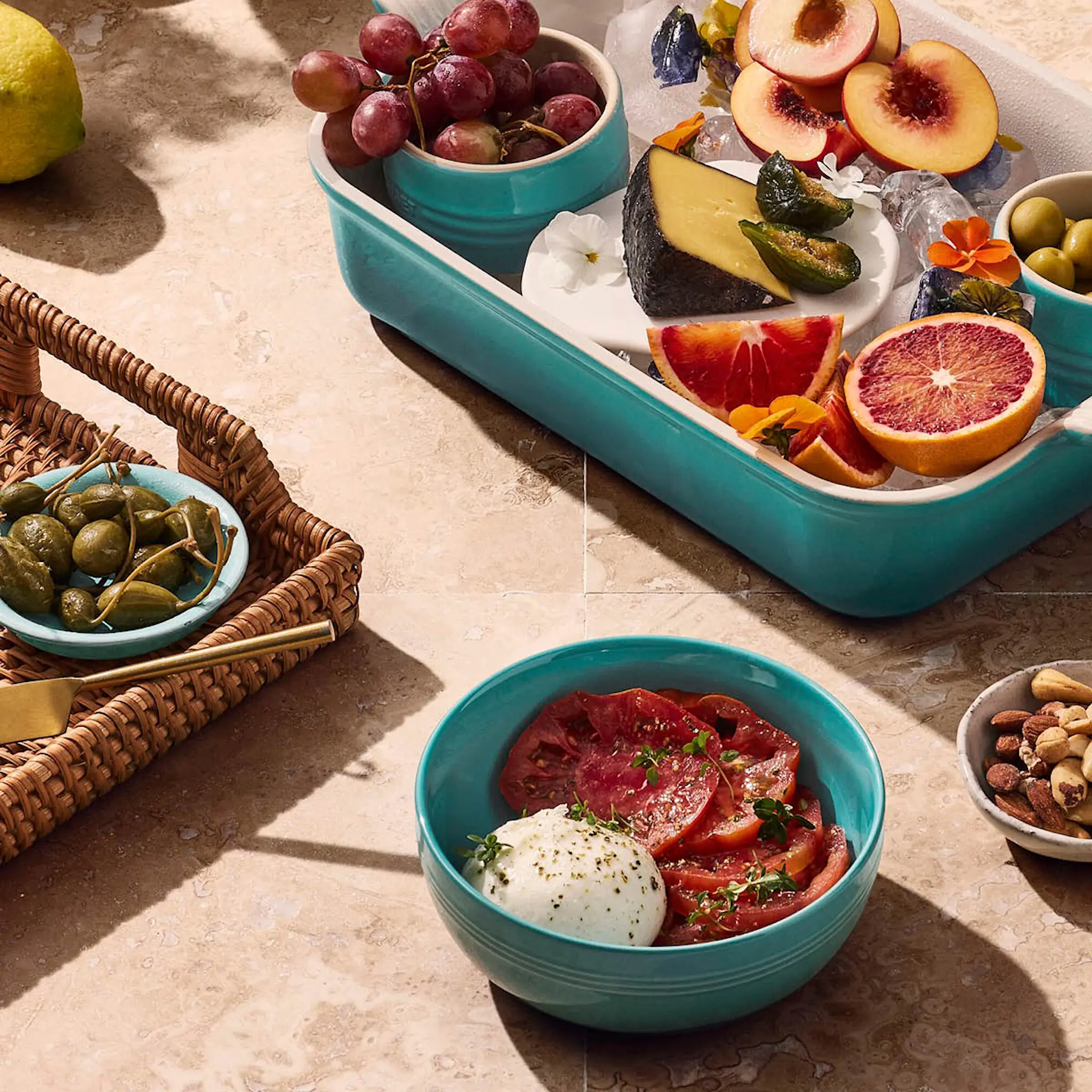 Le Creuset Signature serveringsskål 24 cm 2,2 L Bleu Riviera