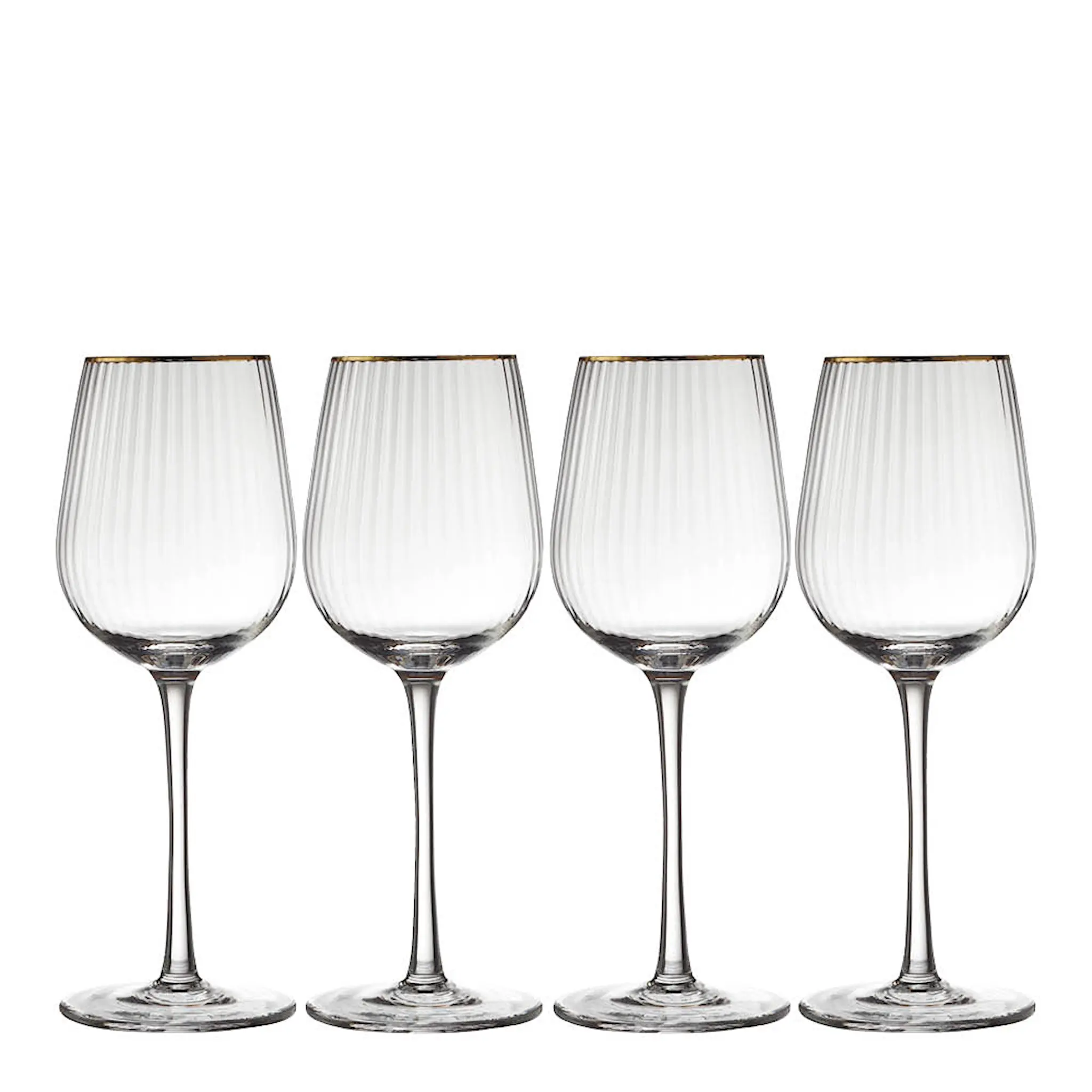 Lyngby Glas Palermo Gold Vitvinsglas 30 cl 4-pack Klar
