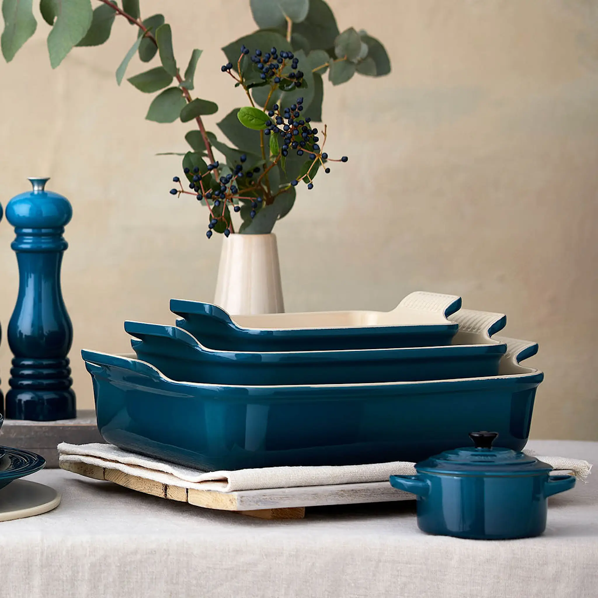 Le Creuset Heritage Uunivuoka 26x19 cm Deep Teal