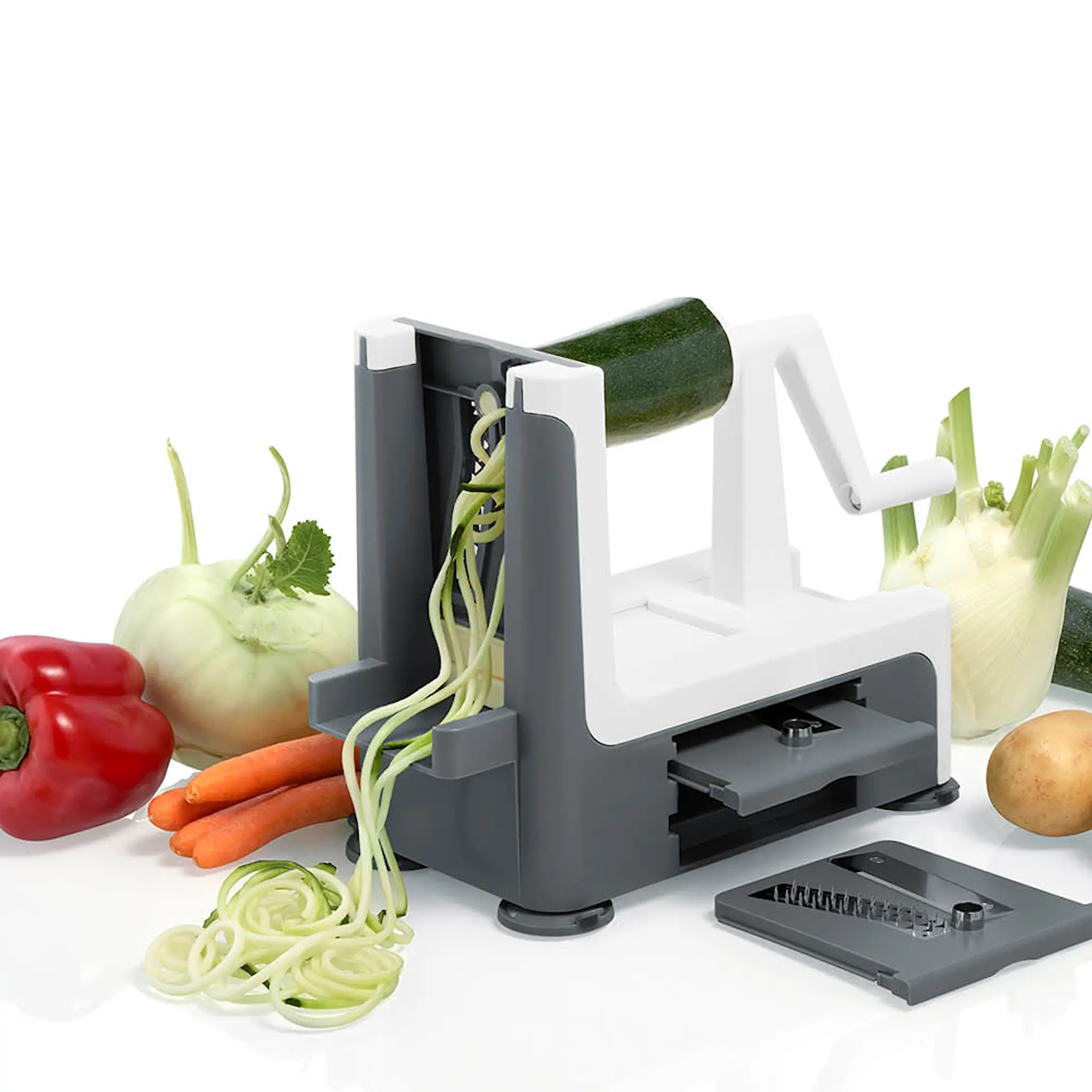 Lurch Spiralizer med 3 knivar: 2mm, 3mm och spiraler
