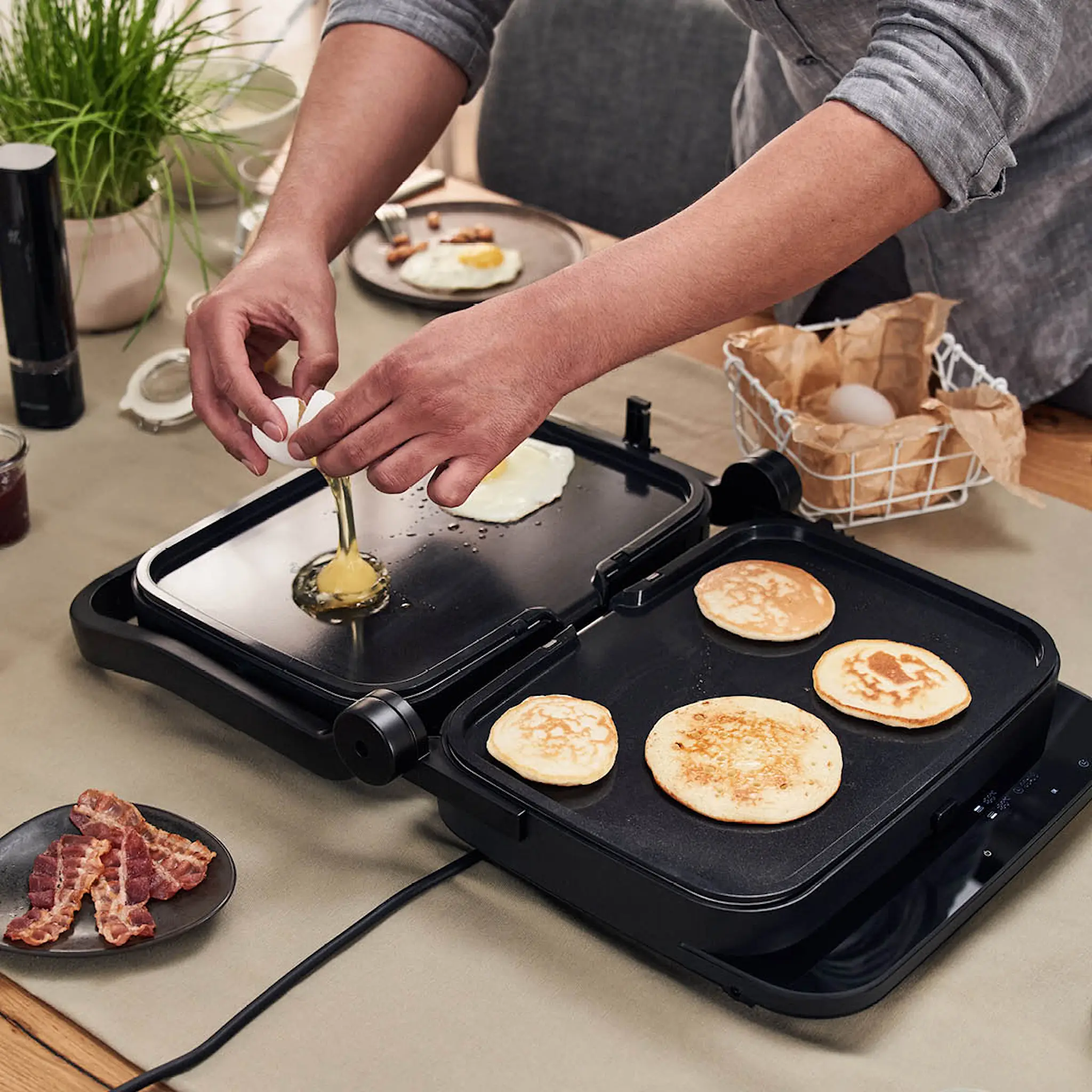 Zwilling Enfinigy steke-teppanyaki plate til bordgrill 24,5x34,5 cm svart