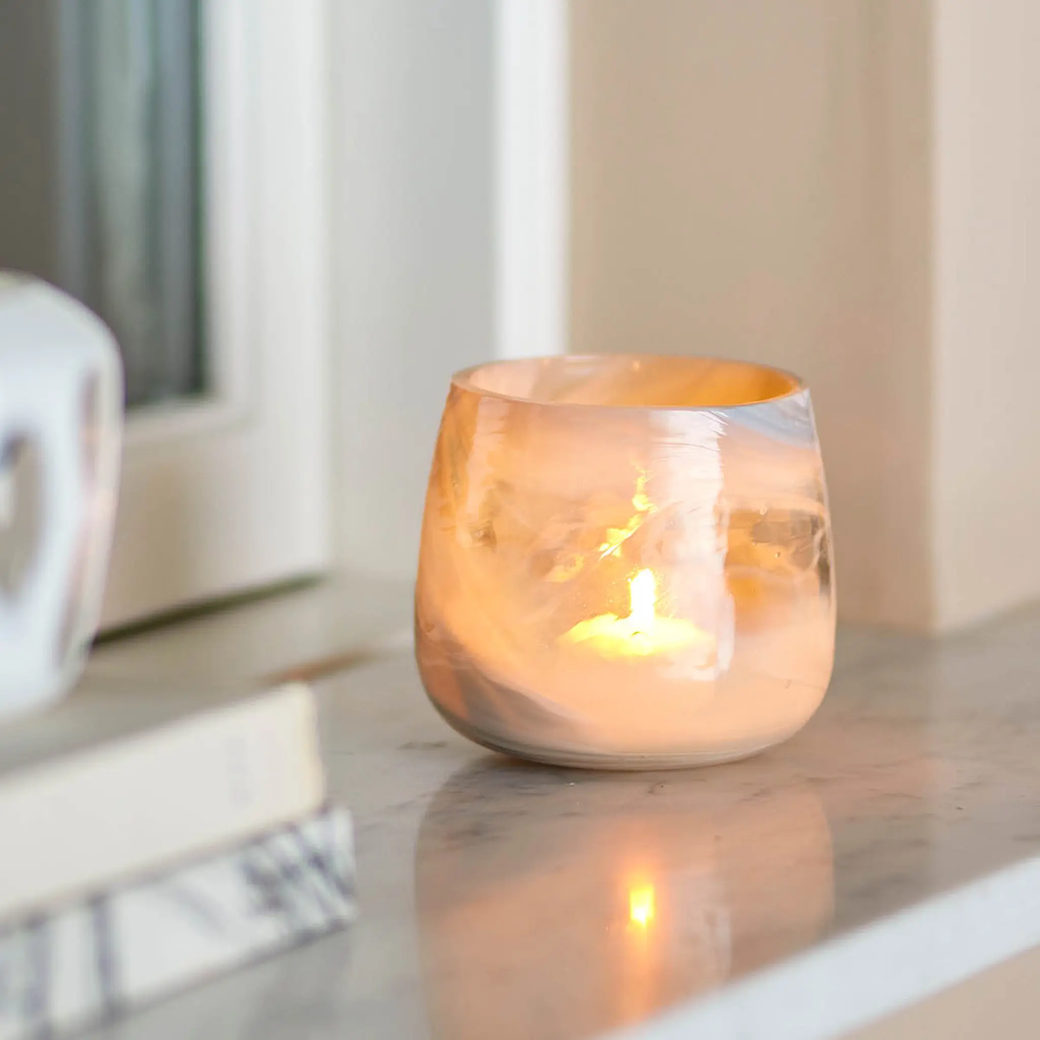 Bloomingville Ljuslykta Imran 10x9 cm grå