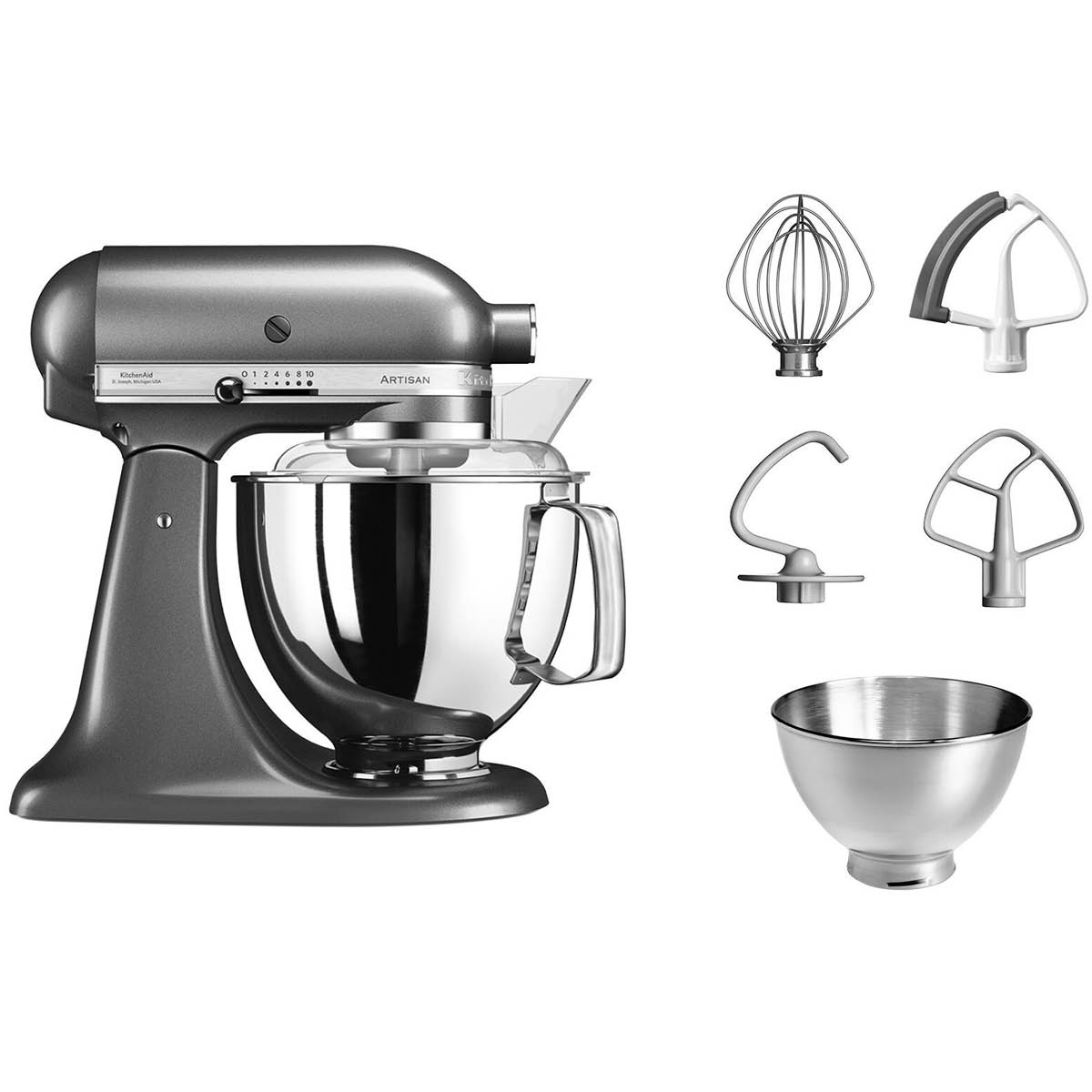 KitchenAid - KitchenAid Artisan Yleiskone 4,8 + 3L 5KSM175 Grafit metallic