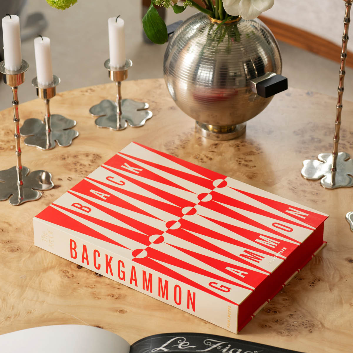 Printworks Klassisk backgammon Art of Backgammon röd/cream