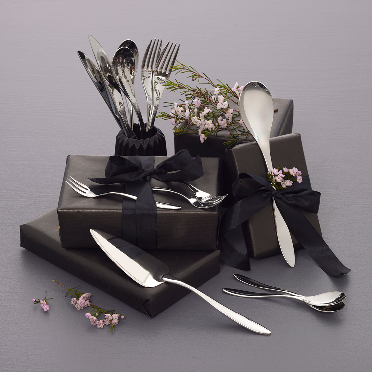 Hardanger bestikk Maria Tårtset 7 delar