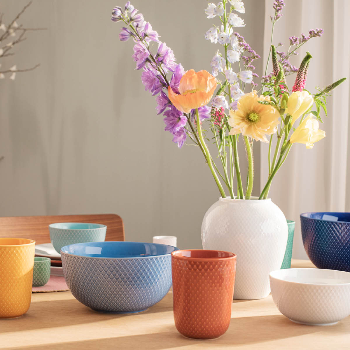 Lyngby Porcelæn Rhombe Color Mugg 33 cl Terracotta