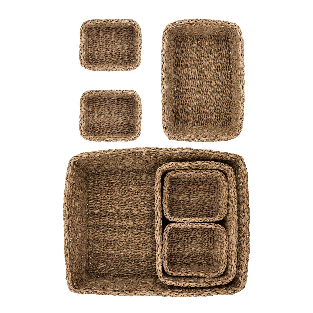 Meraki Förvaringskorgar set 7 delar sjögräs