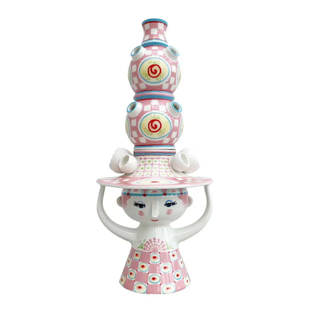 Lady with hat Maljakko 50 cm Vaaleanpunainen