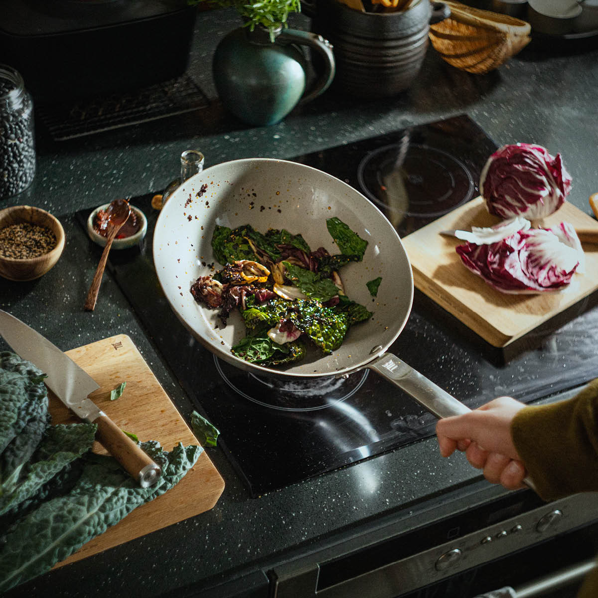 Fiskars Norden wok 28 cm rustfritt stål