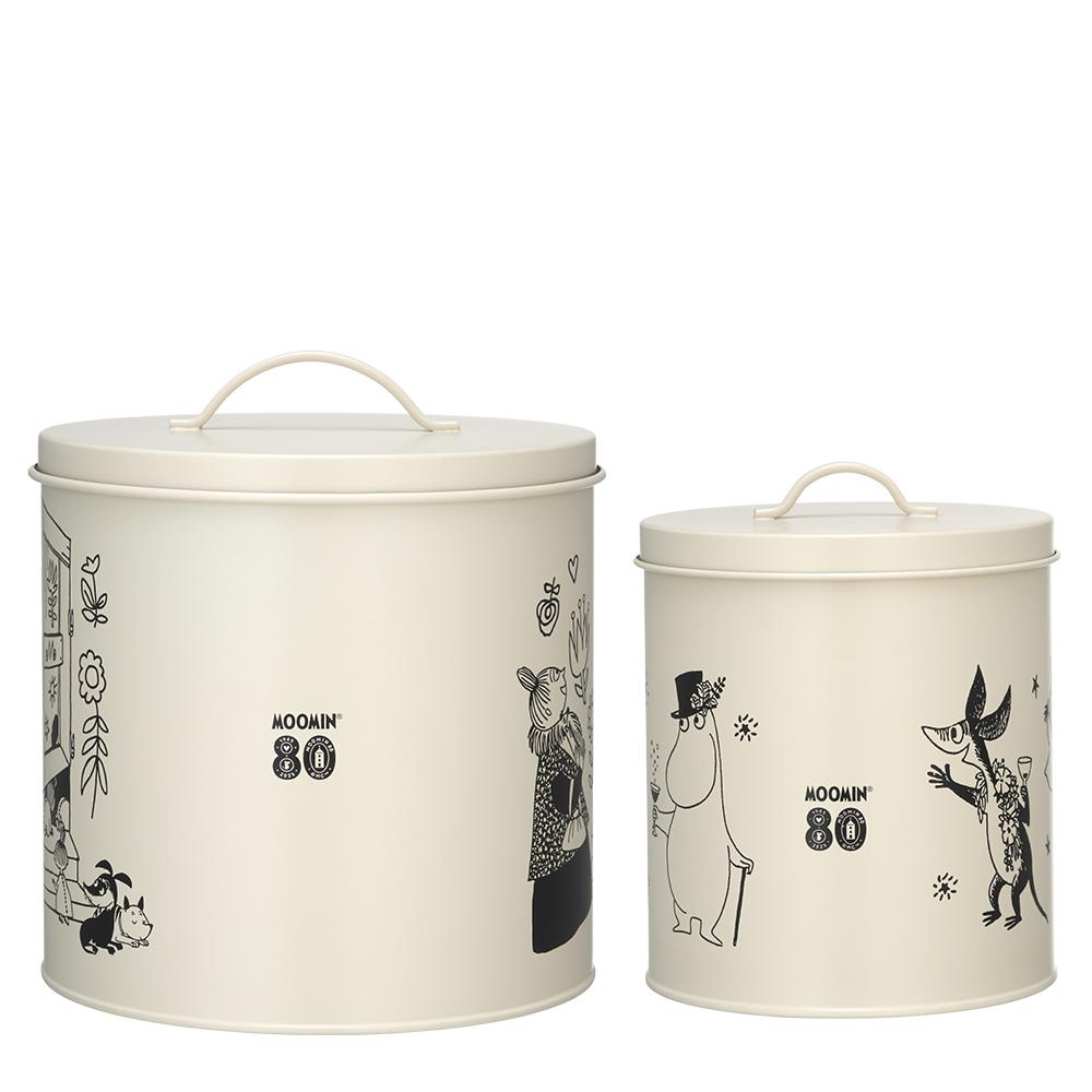 Muurla Mummi for Pets metallboks sett 2 stk Mummi 80 benhvit/svart