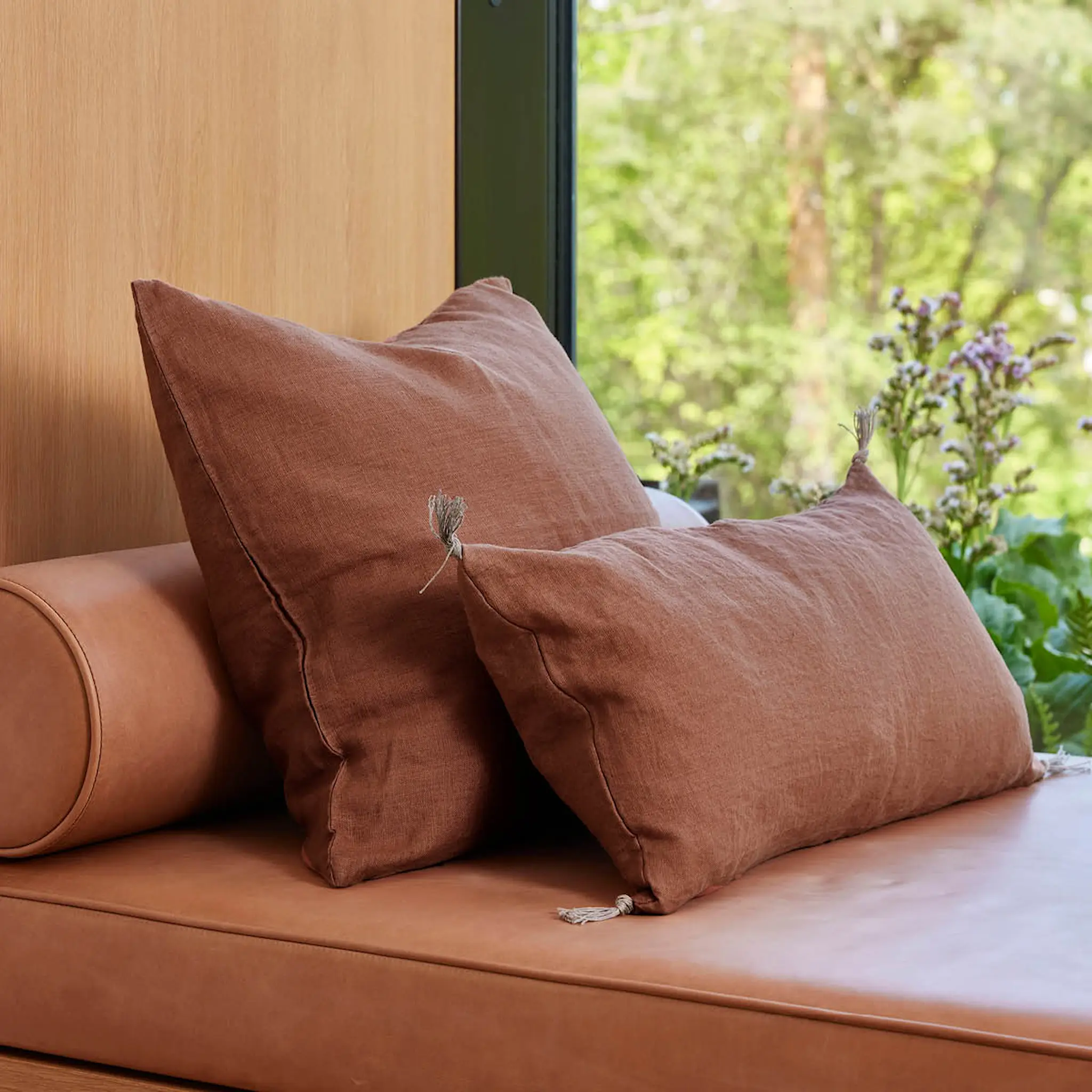 Himla Sunshine kuddfodral linne 50x50 cm grounded