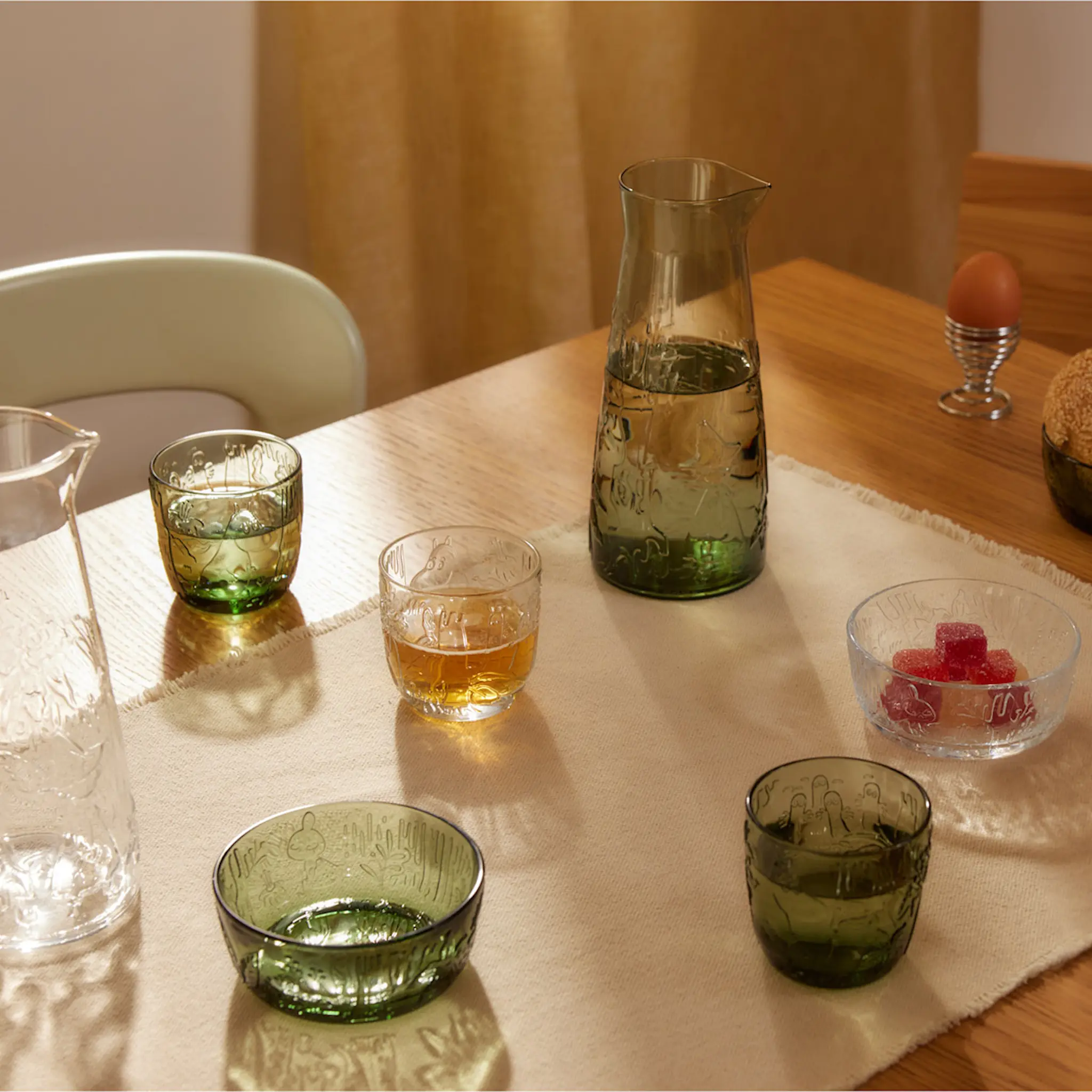 Moomin Arabia Mumin Juomalasi 28 cl 2 kpl Havunvihreä