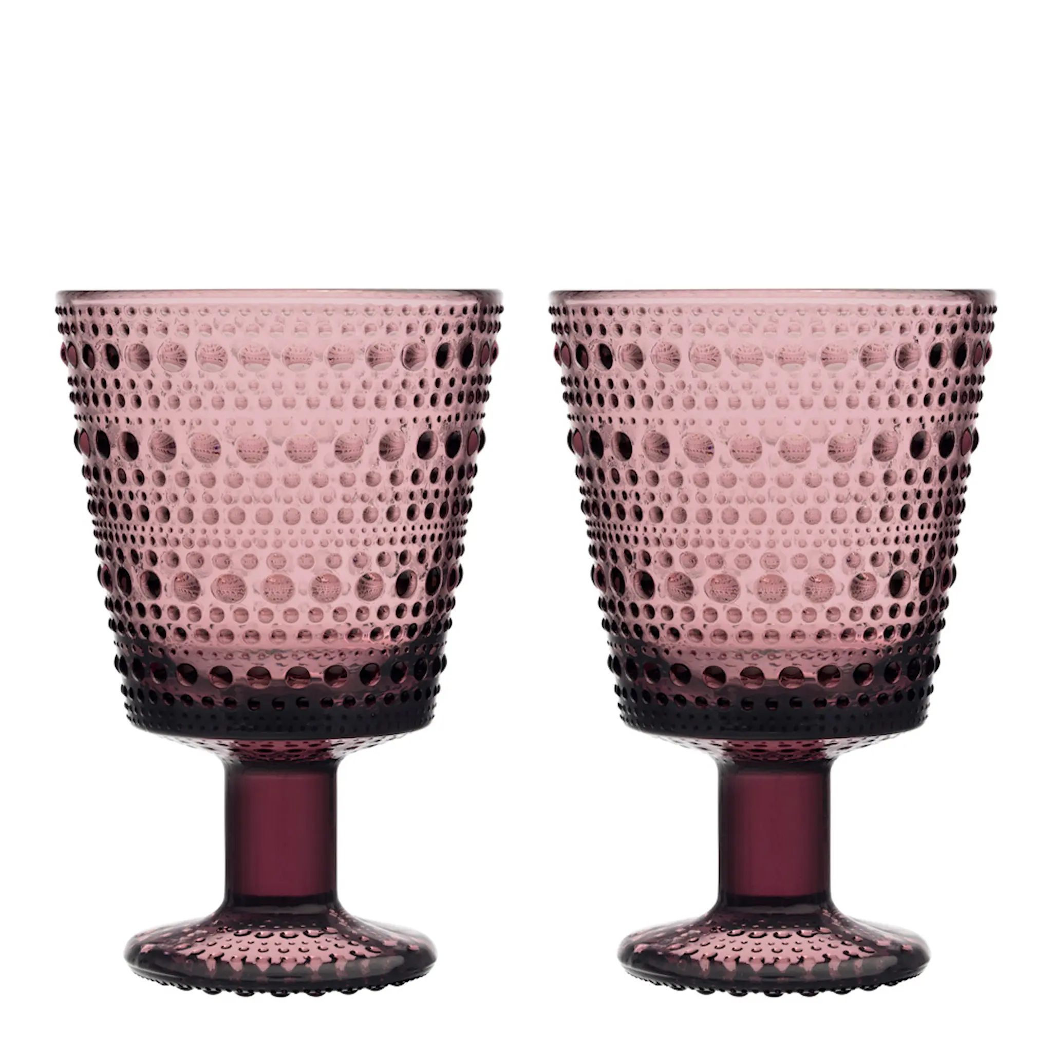 iittala Kastehelmi Glas på fot 26 cl 2-pack Ljung