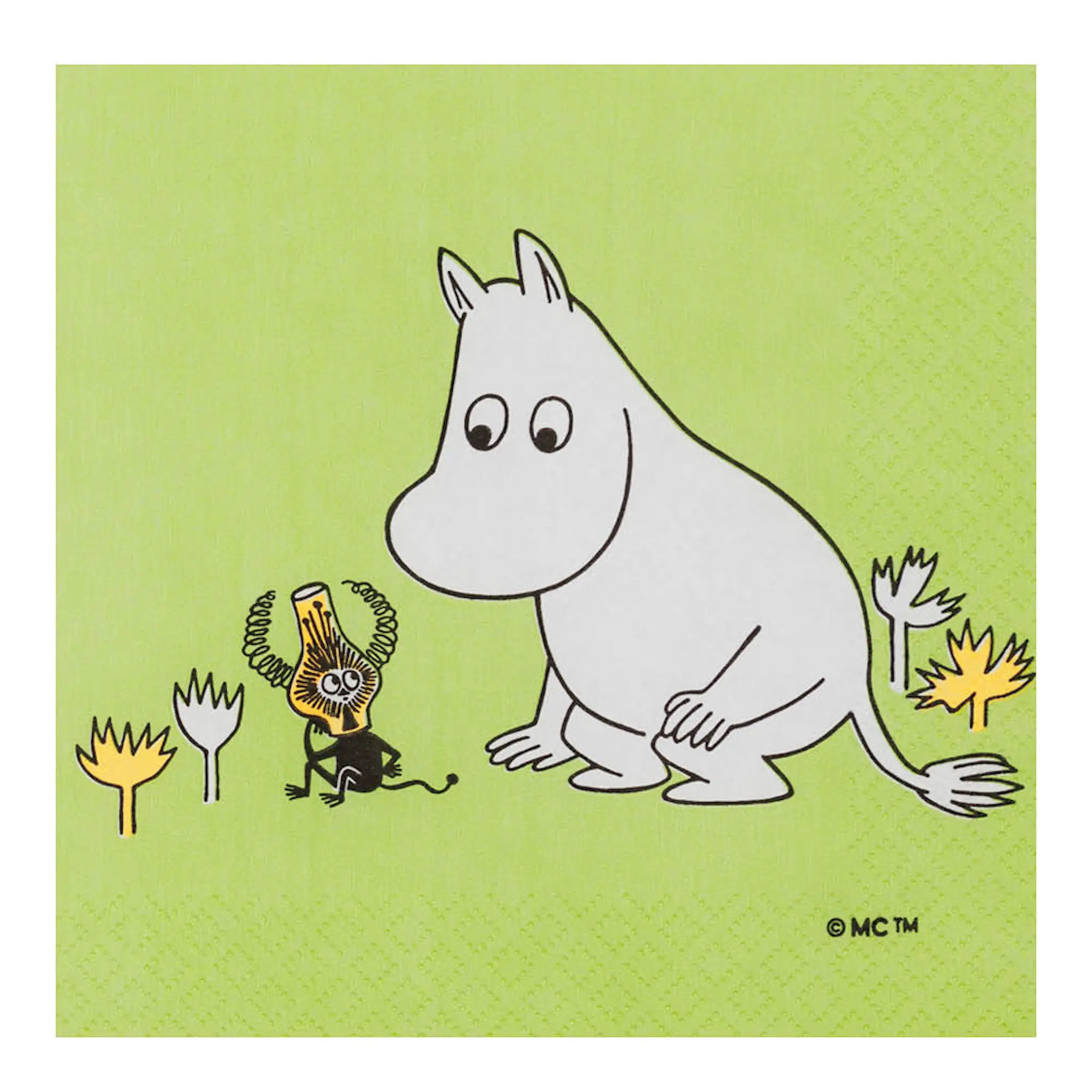 Moomin Arabia Muumi Servetti Muumipeikko 33x33 cm 20 kpl Vihre