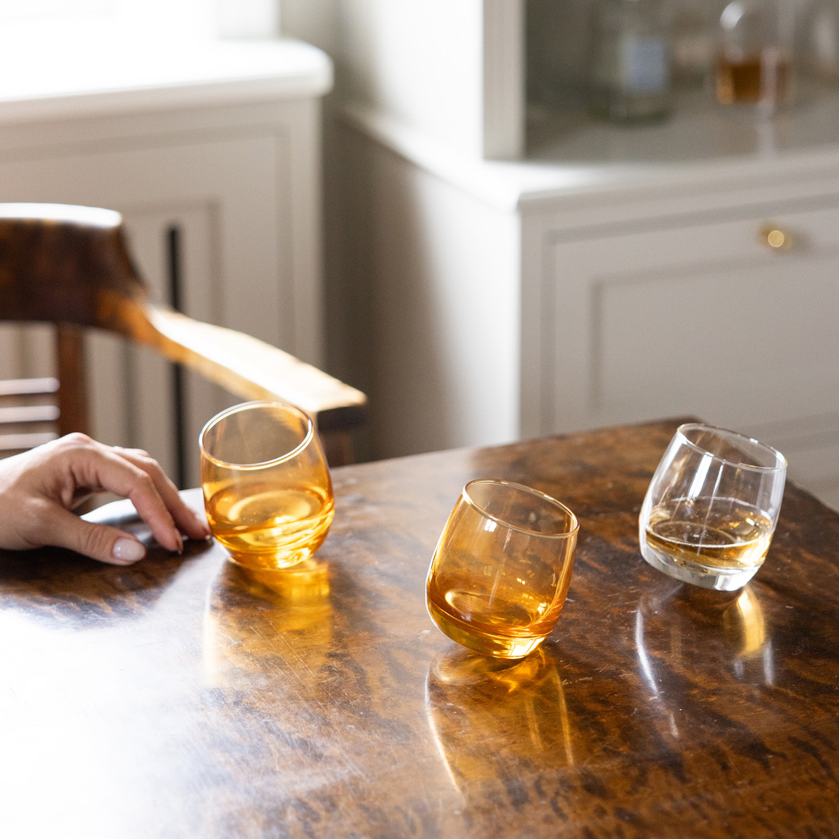 Sagaform Tumbler med rundad botten 30 cl 6-pack bärnsten