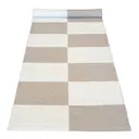 Hallmatta Square 250x70 cm beige/vit